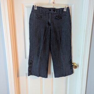 Larry Levine stretch denim crop jeans- size 8